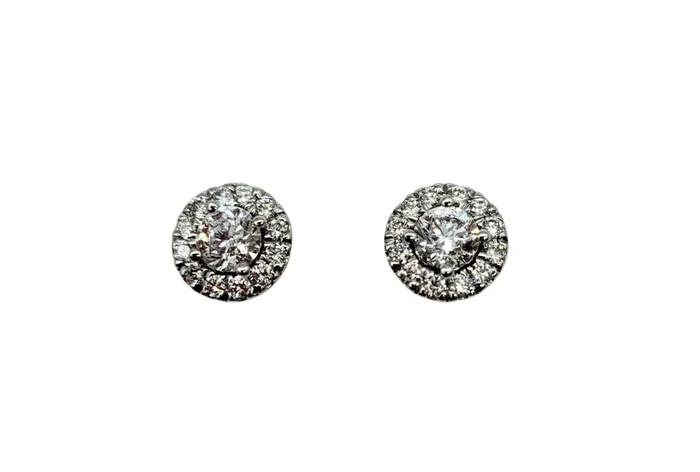 1 cttw Halo Diamond Earrings