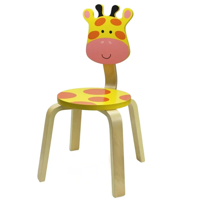 10 inch Giraffe Wood Animal Kids Chair Stool for Toddler