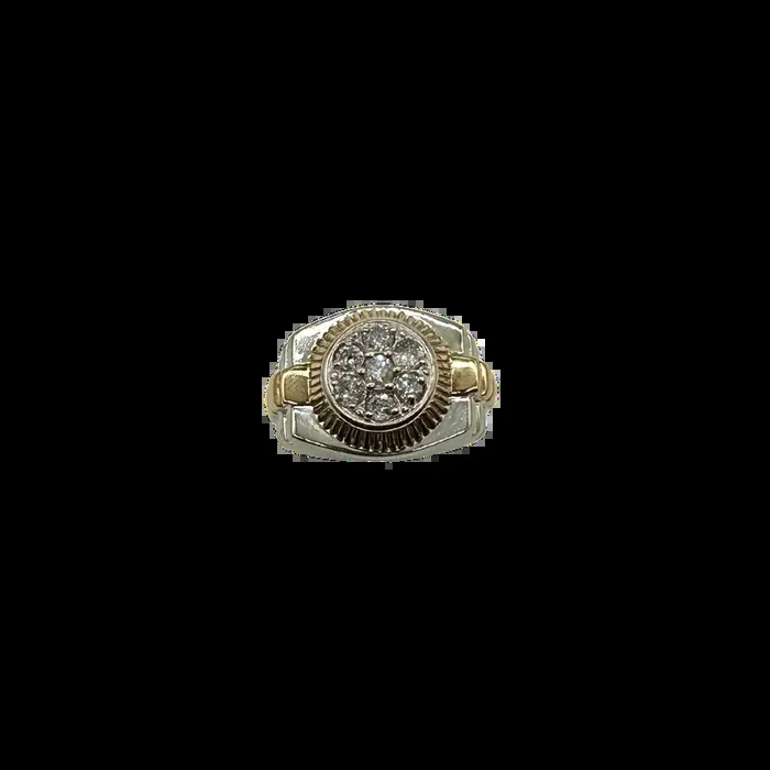 10k Yellow and White Gold 1.15 CTW Diamond Ring