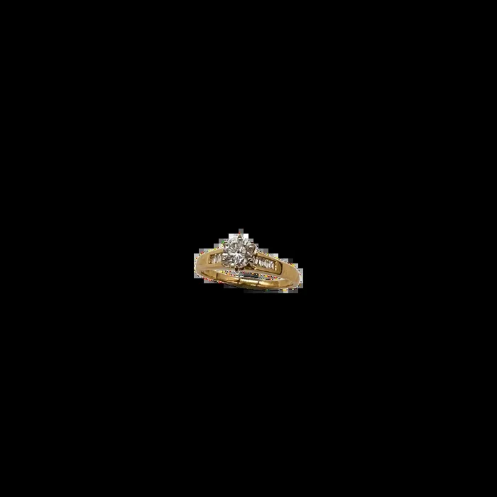 14K Yellow Gold 2/3 CTW Diamond Ring with Channel Set Diamonds