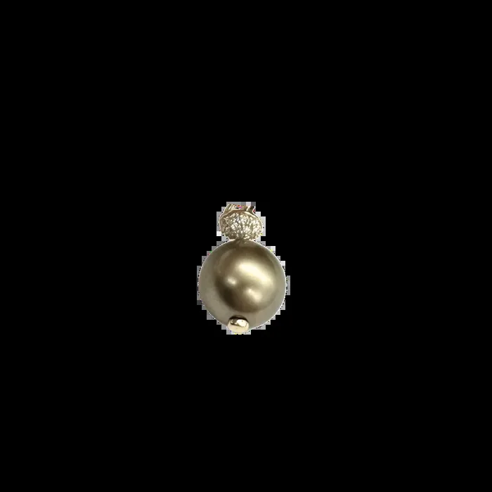 14k Yellow Gold LeVian Pearl Pendant with Diamond Accents