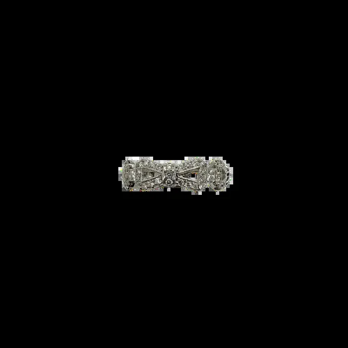 18k White Gold 1.25 CTW Diamond Bow Band
