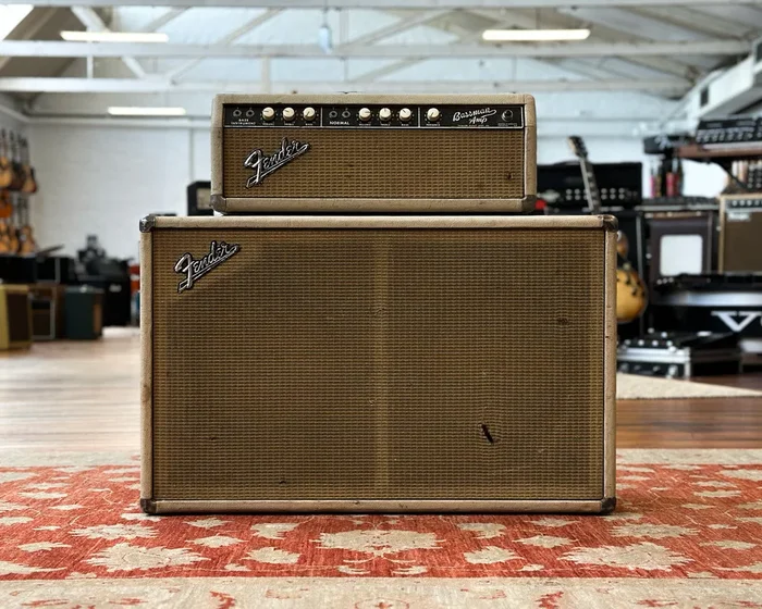 1964 Fender Bassman 6G6-B w/ Matching 2×12 Piggyback Cabinet