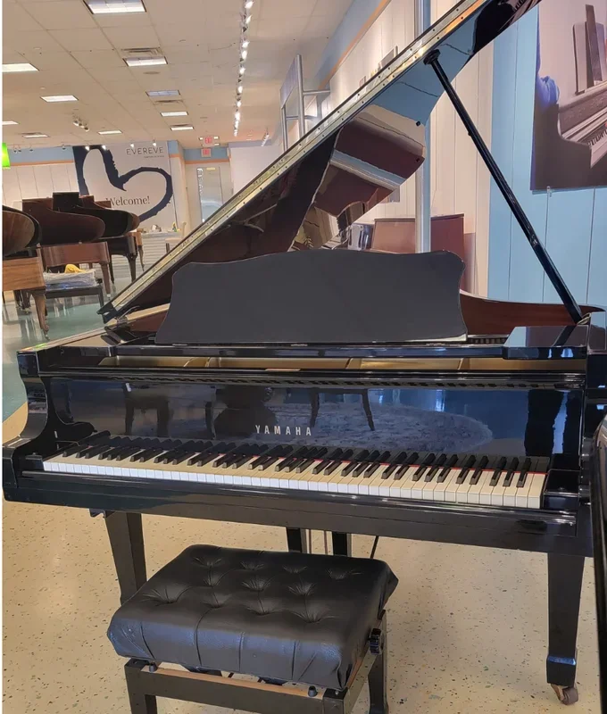 1987 Yamaha 7’6″ C7 Grand Piano | Polished Ebony | SN: A4470288 | Used