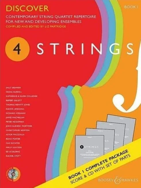 4 Strings – Discover Book 1 for String Quartet Score with Parts and CD