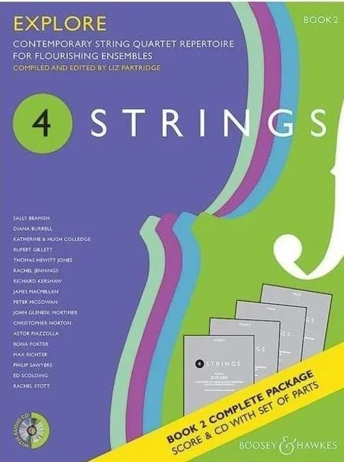 4 Strings – Explore Book 2 for String Quartet Score with Parts and CD