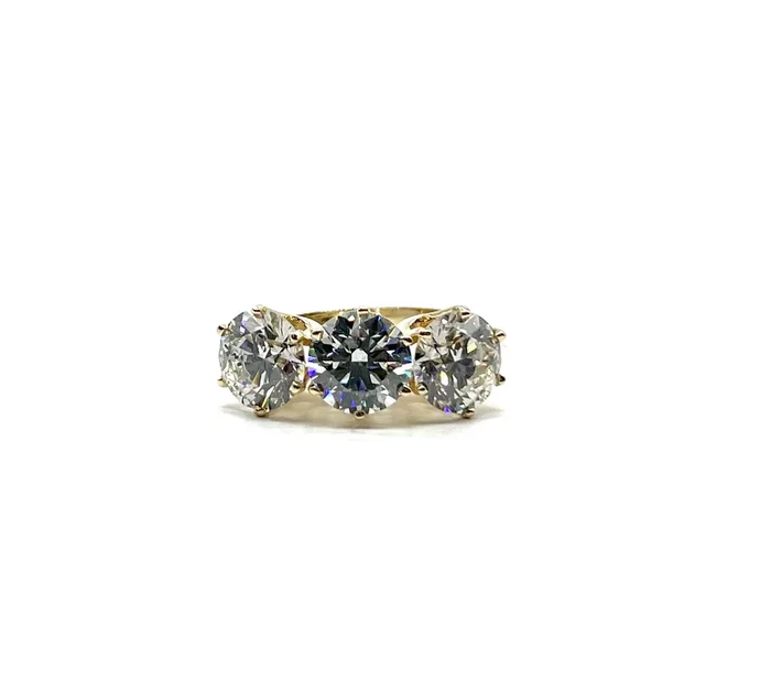 6.10ctw Lab Grown Diamond 3 In Line Ring