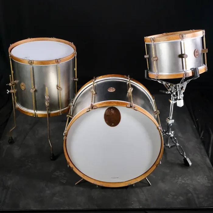 A&F Drum Company Raw Steel 3-Piece Shell Pack