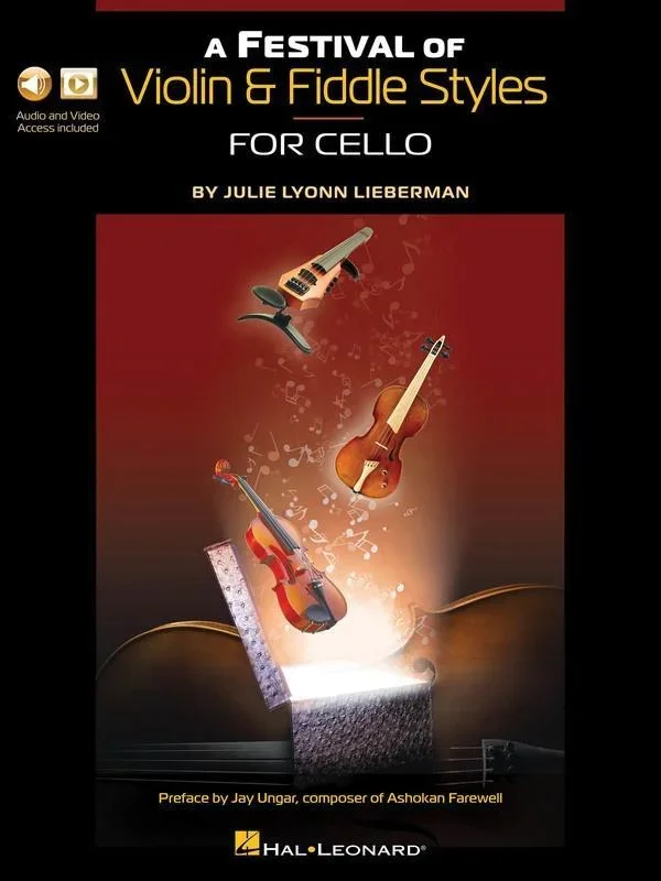 A Festival of Violin and Fiddle Styles for Cello with Online Accompaniments