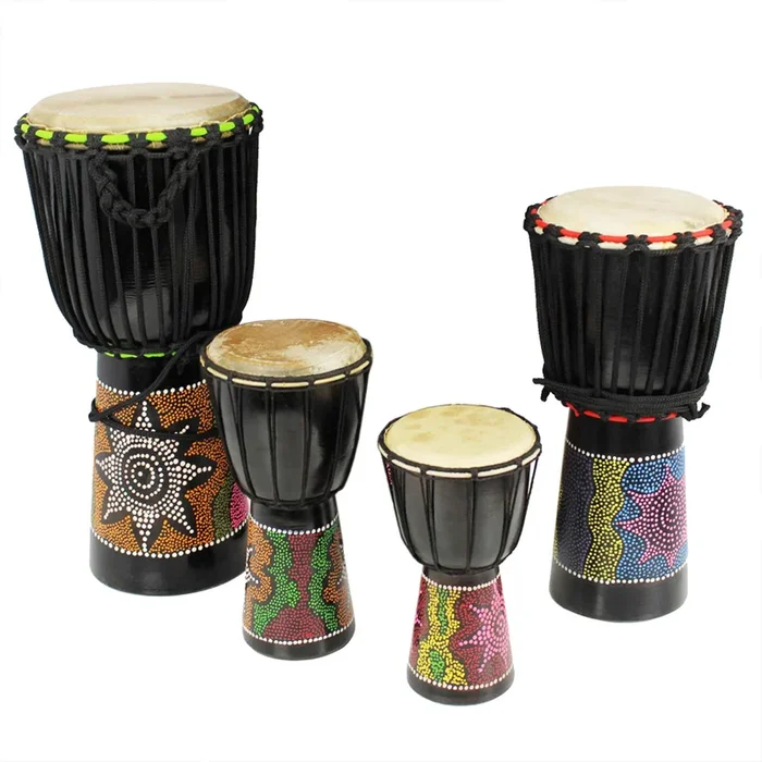 A-Star Rope Tuned Djembe Drums – Pack of 4