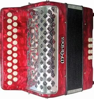 Accordion McBrides 2 Row, 23 Key B/C Button Accordion / Red