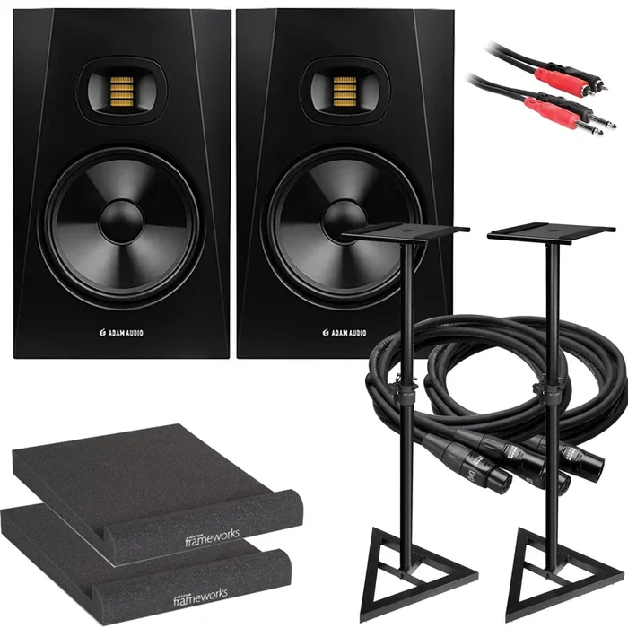 ADAM Audio T8V 8″ Active Studio Monitor Speaker STUDIO ESSENTIALS BUNDLE