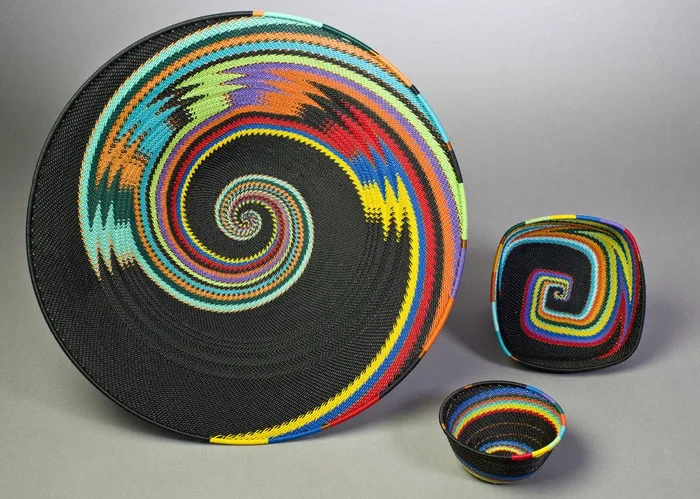 African Telephone Wire Baskets – African Rainbow