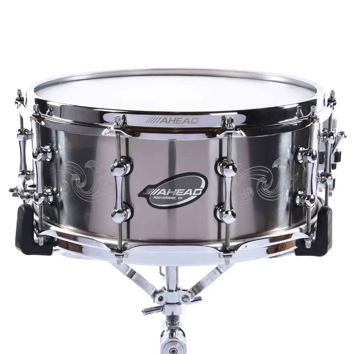 Ahead 6×14 1mm Titanium Engraved Snare Drum