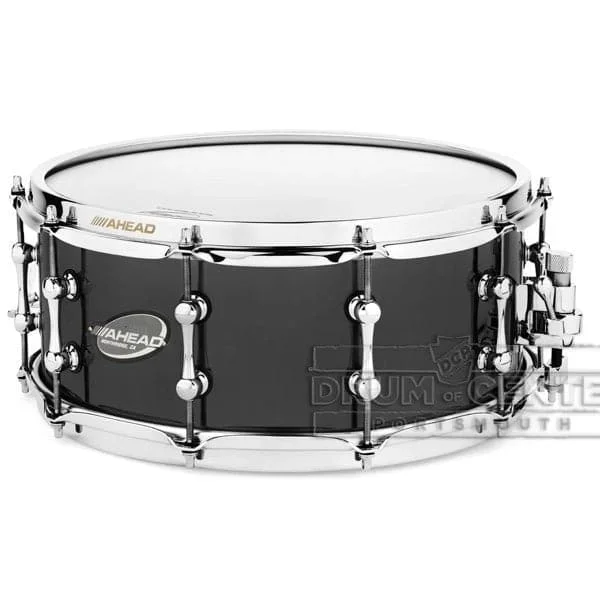 Ahead Black Chrome On Brass Snare Drum 14×6 w/Trick Throw-Off