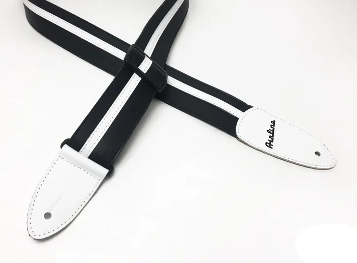 Airline Custom Leather Strap – Black/White