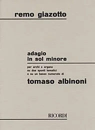 Albinoni, T.: (Score) Adagio in G minor (string orchestra, and organ)