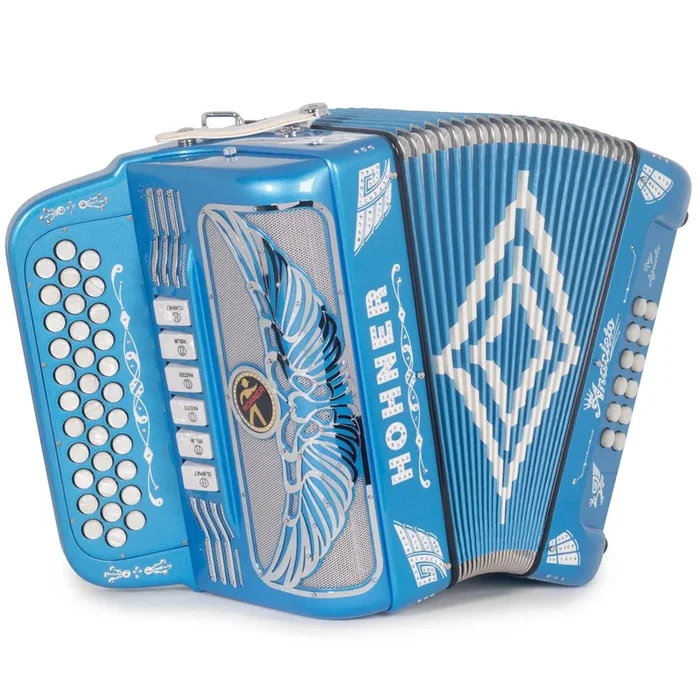 Anacleto Rey Aguila Accordion 6 Switch FBE-GCF Metallic Blue