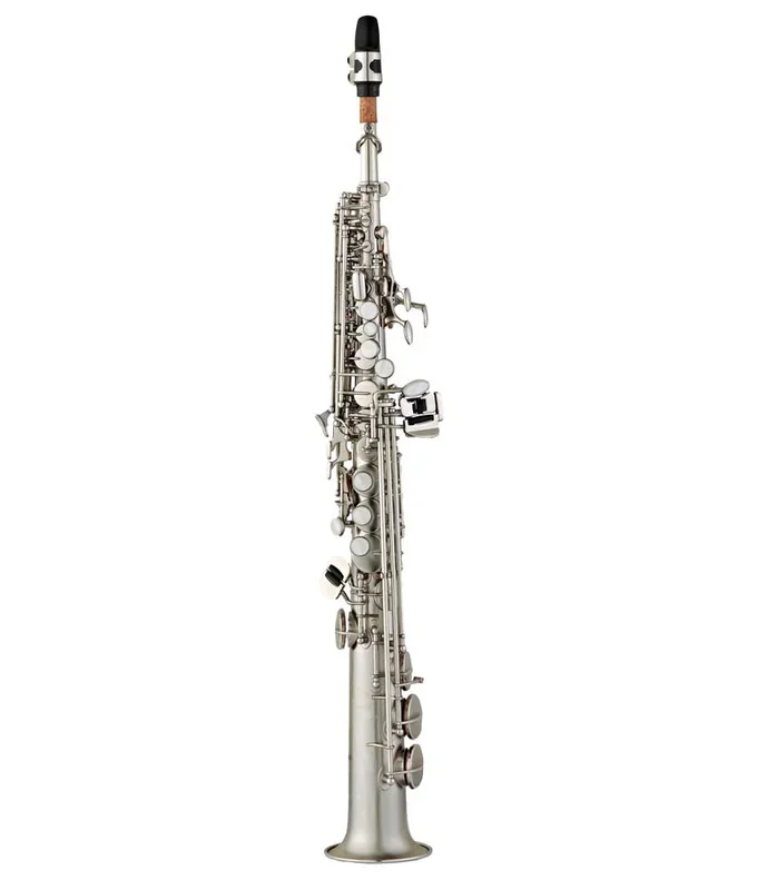 Antigua Winds SS4290 PowerBell Pro Bb Soprano Saxophone – Classic Nickel