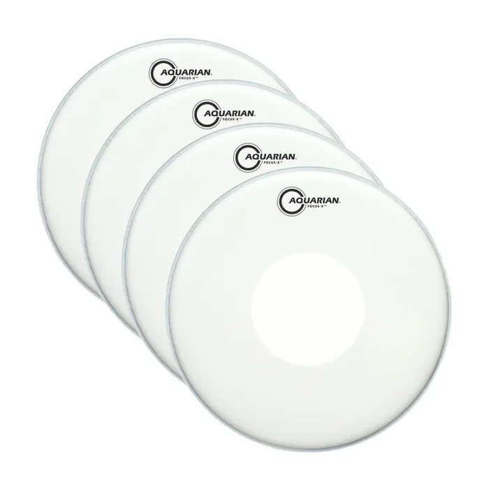 Aquarian 14″ Focus X Coated w/Reverse Power Dot (4 Pack Bundle)