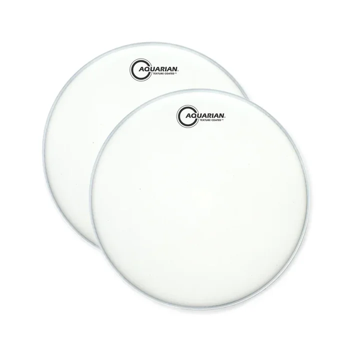 Aquarian 15″ White Texture Coated Batter Drumhead (2 Pack Bundle)