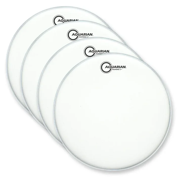 Aquarian 16″ Response 2 Coated (4 Pack Bundle)