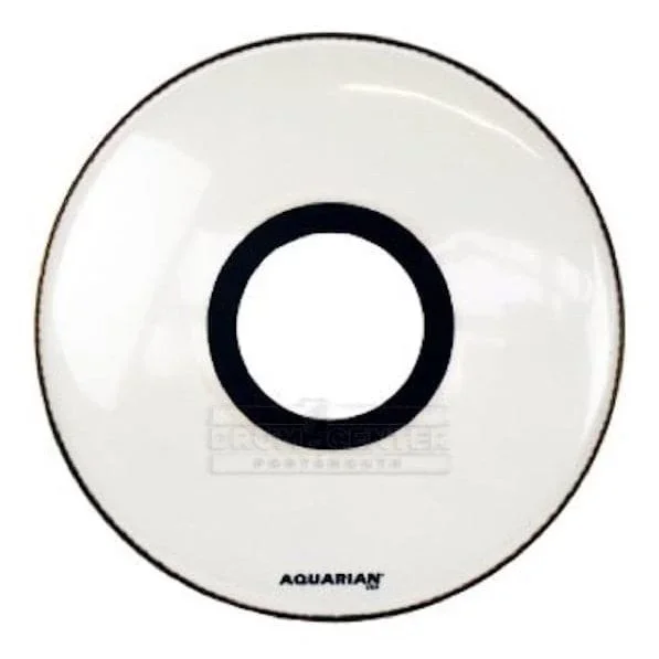 Aquarian Center Ported Bass White Drumhead 28″