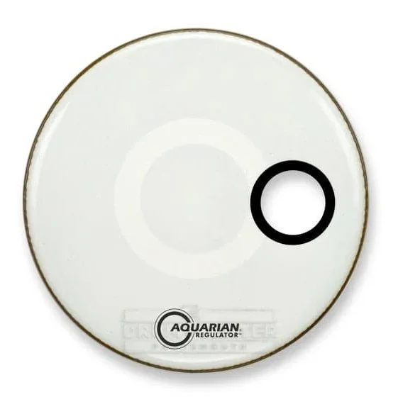 Aquarian Regulator White Bass Drumhead 22″