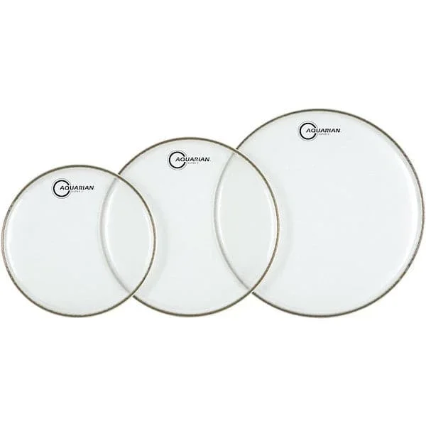 Aquarian Super 2 Clear Drumhead Pack 10/12/14