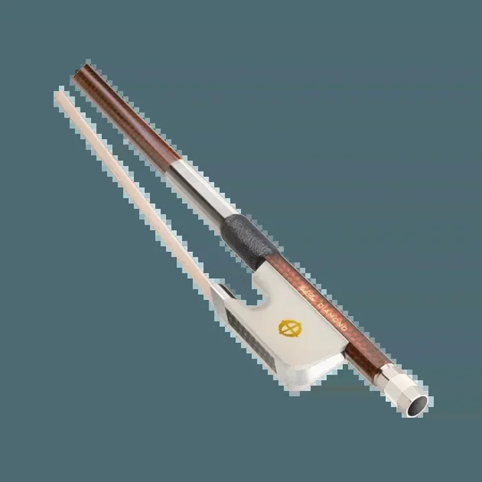 Archet de violoncelle CodaBow Diamond GX, grenouille albâtre Xebony