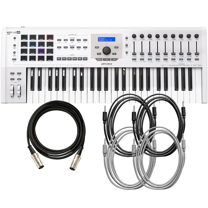 Arturia KeyLab MkII 49 MIDI/USB/CV Controller – White CABLE KIT