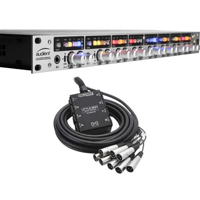 Audient ASP880 8-Channel Mic Preamp SUB SNAKE RIG