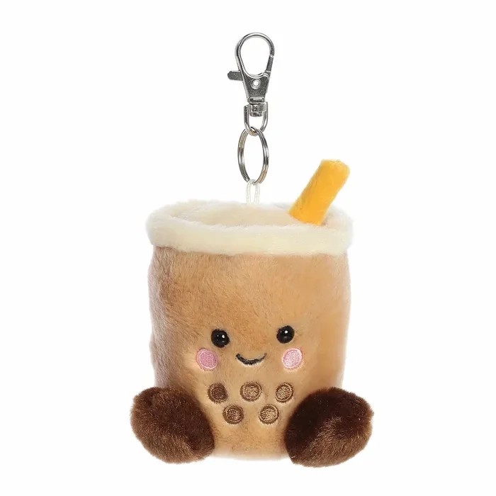 Aurora milky tea boba clip on bag charm