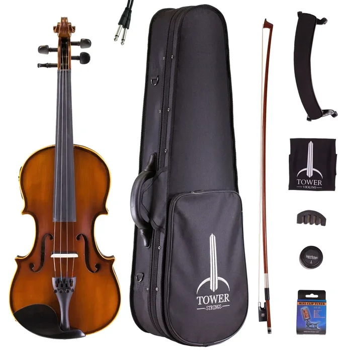 B-Stock Tower Strings Acoustic Electric Violin Outfit