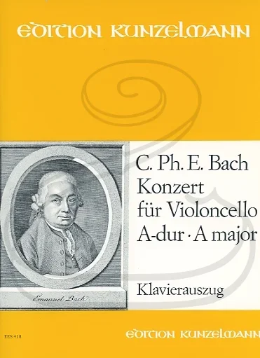 Bach, C.P.E. (Kneihs): Concerto in A Major – AUGMENTED (cello & piano) Edition Kunzelmann