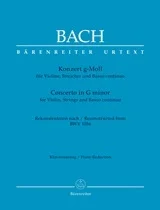Bach: Concerto in G minor (violin, piano) Barenreiter