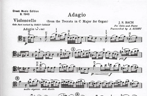 Bach, J.S. (Casals): Adagio from Toccata in C Major (cello & piano)