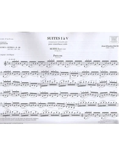 Bach, J.S. (Salles): Cello Suites Volume 1-Suites #1, 2 & 3 (solo bass)