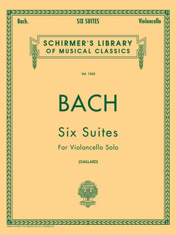 Bach, J.S., Six Suites for Solo Cello (Schirmer)