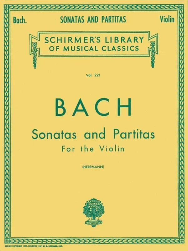Bach, J.S., Three Sonatas And Three Partitas BWV 1001-1006 for Violin (Schirmer)
