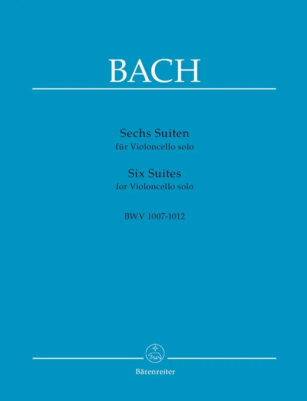 Bach, J.S. (Wenzinger): 6 Suites for Cello Solo, BWV1007-1012 – URTEXT (cello) Barenreiter