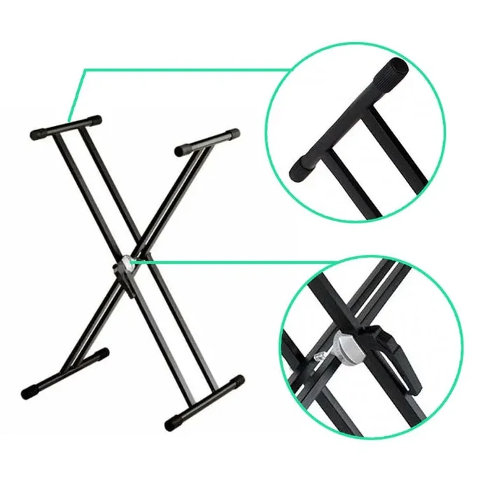 Bajaao DXKS-01 Double Braced X-Adjustable Keyboard Stand
