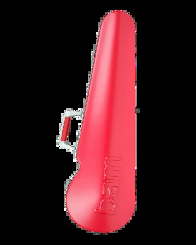 BAM Graffiti Contoured Hightech Violin Case Raspberry Red/Silver 4/4