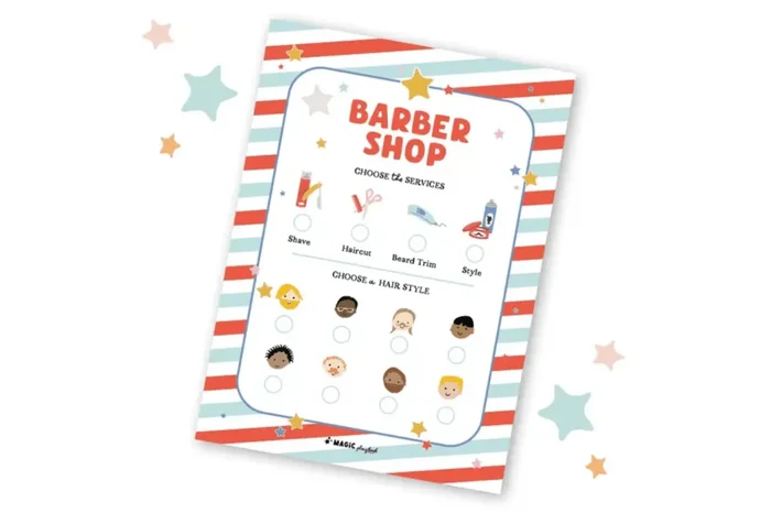 Barber Shop Pretend Play Notepad