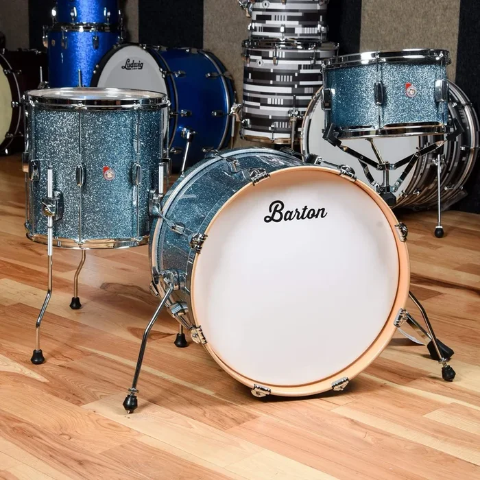 Barton Drum Co. 12/14/20 3pc. Essential Maple Drum Kit Light Blue Sparkle