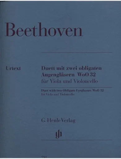 Beethoven (Platen): Duet with two Obligato Eyeglasses, WoO32 – URTEXT (viola & cello) Henle