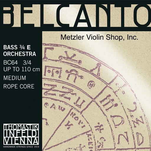 BELCANTO chrome-wound Bass E string, 3/4 orchestra, by Thomastik-Infeld