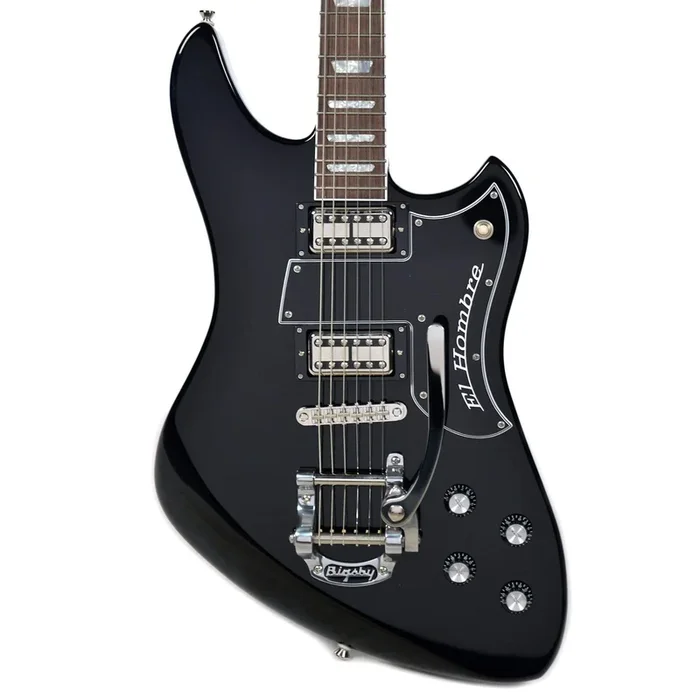 Bilt El Hombre Black w/Lollartrons, Bigsby, & Block Inlays