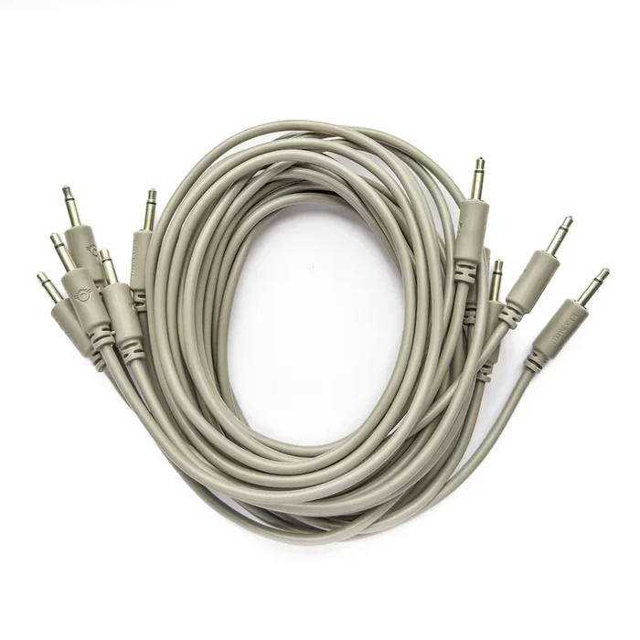 Black Market Modular 3.5mm Patch Cable 5-Pack – 100cm/40″ – Gray