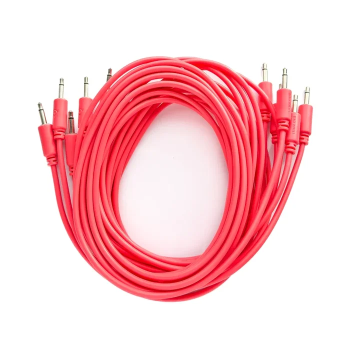 Black Market Modular 3.5mm Patch Cable 5-Pack – 150cm/60″ – Peach